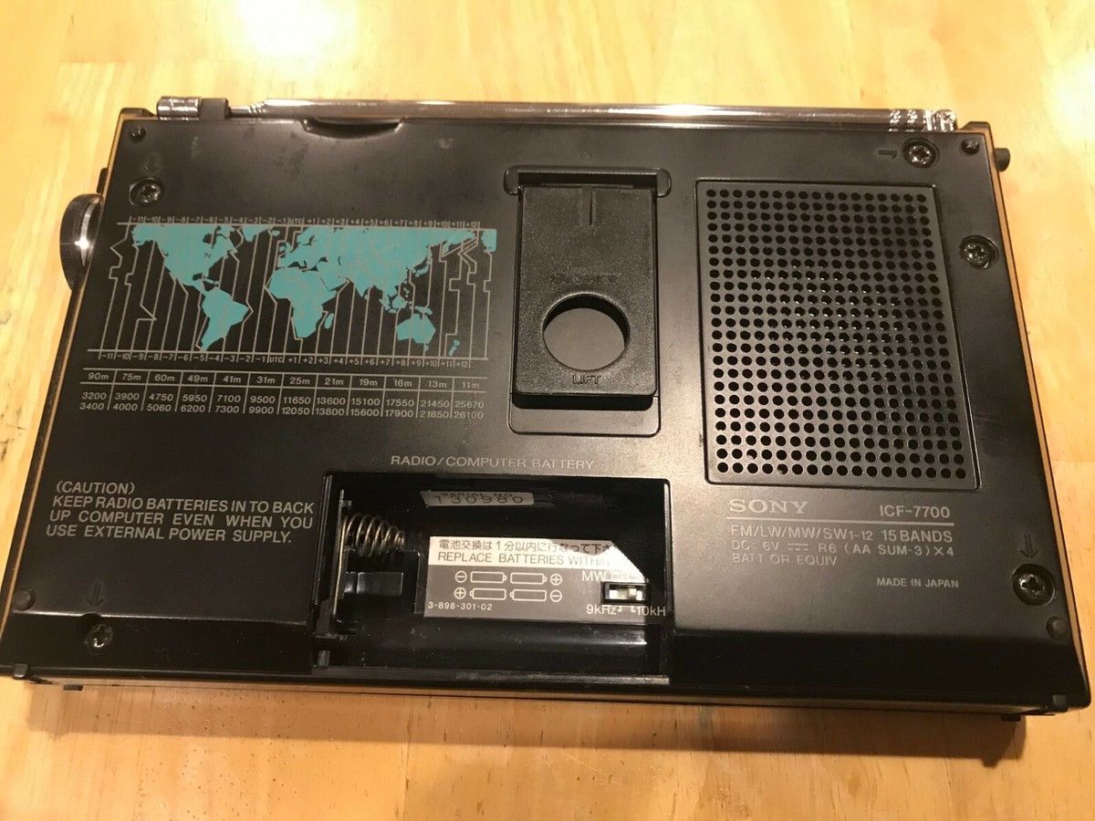 SONY ICF-7700 RADIO 15 BANDS FM/LW/MW/SW PLL SYNTHESIZED RECEIVER
