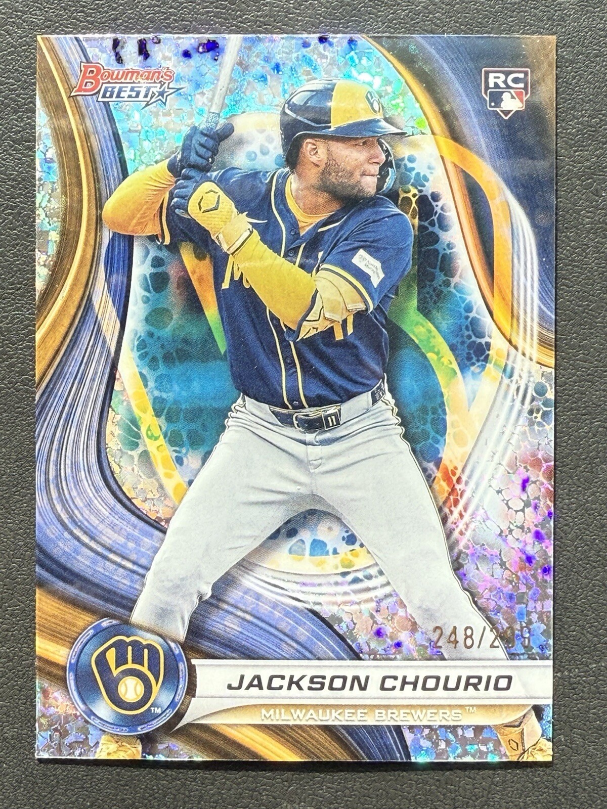 2024 Bowman's Best Jackson Chourio Rookie #38 - Mini Diamond Refactor #248/299
