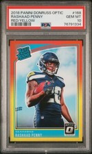 2018 Panini Donruss Optic Red/Yellow Rashaad Penny Rookie #168 PSA 10 *POP 4*