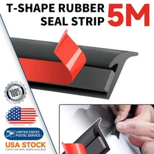 4×16ft T-Shape Car Seal Strip Universal Rubber Waterproof Crashproof Seal Strip