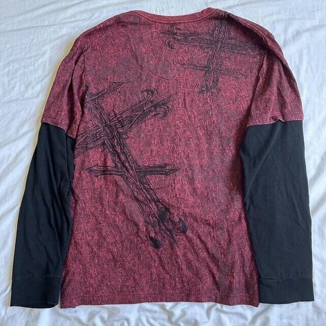 Y2K Grunge Cross Layered Long Sleeve T-shirt | eBay Y2K Grunge Cross Layered Long Sleeve T-shirt | eBay