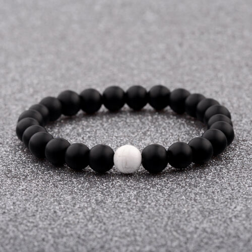 Couple His & Hers Distance Healing Bracelet Black Red Lava Bead Matching YinYang - Picture 20 of 156