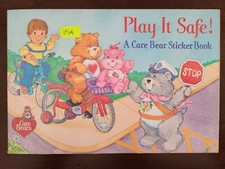 1984 Care Bears Play It Safe Sticker Activity Book Pizza Hut Exclusive w/Flaws 1