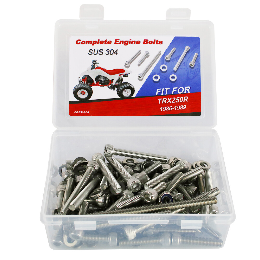 Stainless Engine Bolt Screw Kit Set Polished Fit For HONDA TRX250R