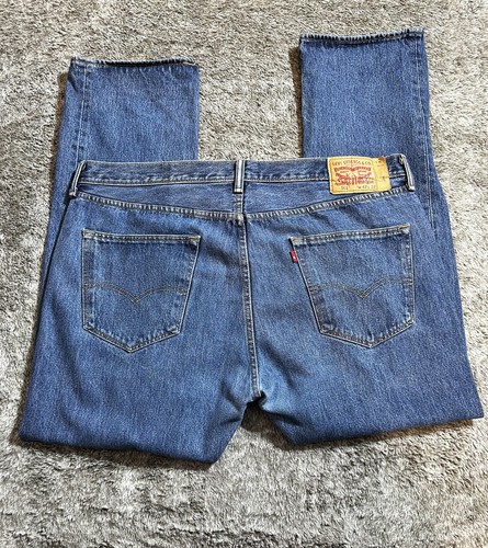 Levis 501 XX Button Fly Blue Denim Jeans 42x32 Medium Straight (Measures 42x32) - Picture 3 of 3