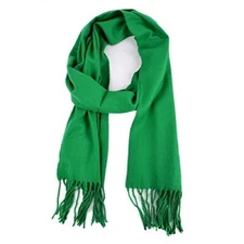 Green Cold Weather Winter Scarf for Men & Women - Faux Cashmere Acrylic