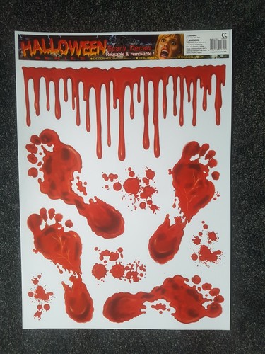 Halloween Blut Fenster Glas Aufkleber groß 41 x 29 cm - Bild 4 von 9