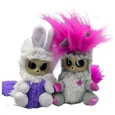 2 Fur Babies World Plush Stuffed Animal Moose Finger Puppets 2017 Moving Eyes