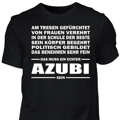 T Shirt Echter Azubi Ausbildung Geschenk Spruch Spruche Auszubildender Handwerk Ebay