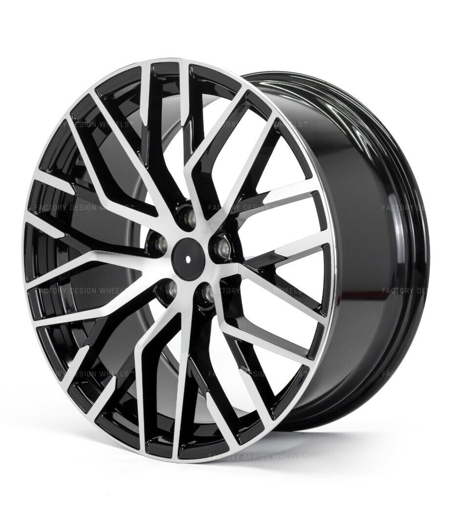 Set of 4 19" Audi R8 Style Black Machined Face Wheel Fit A3 A4 A5 A6 A7 A8