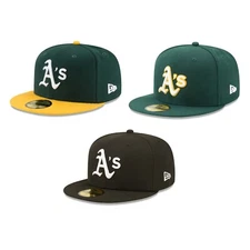 Oakland Athletics OAK MLB New Era 59FIFTY Fitted Cap - 2 Tone / Green / Black