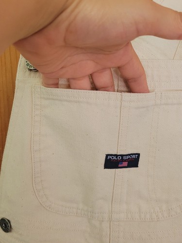 NWOT Vintage 90s CANVAS Polo SPORT Ralph Lauren KIDS Overalls Sz 6 JUMPSUIT - Picture 4 of 24