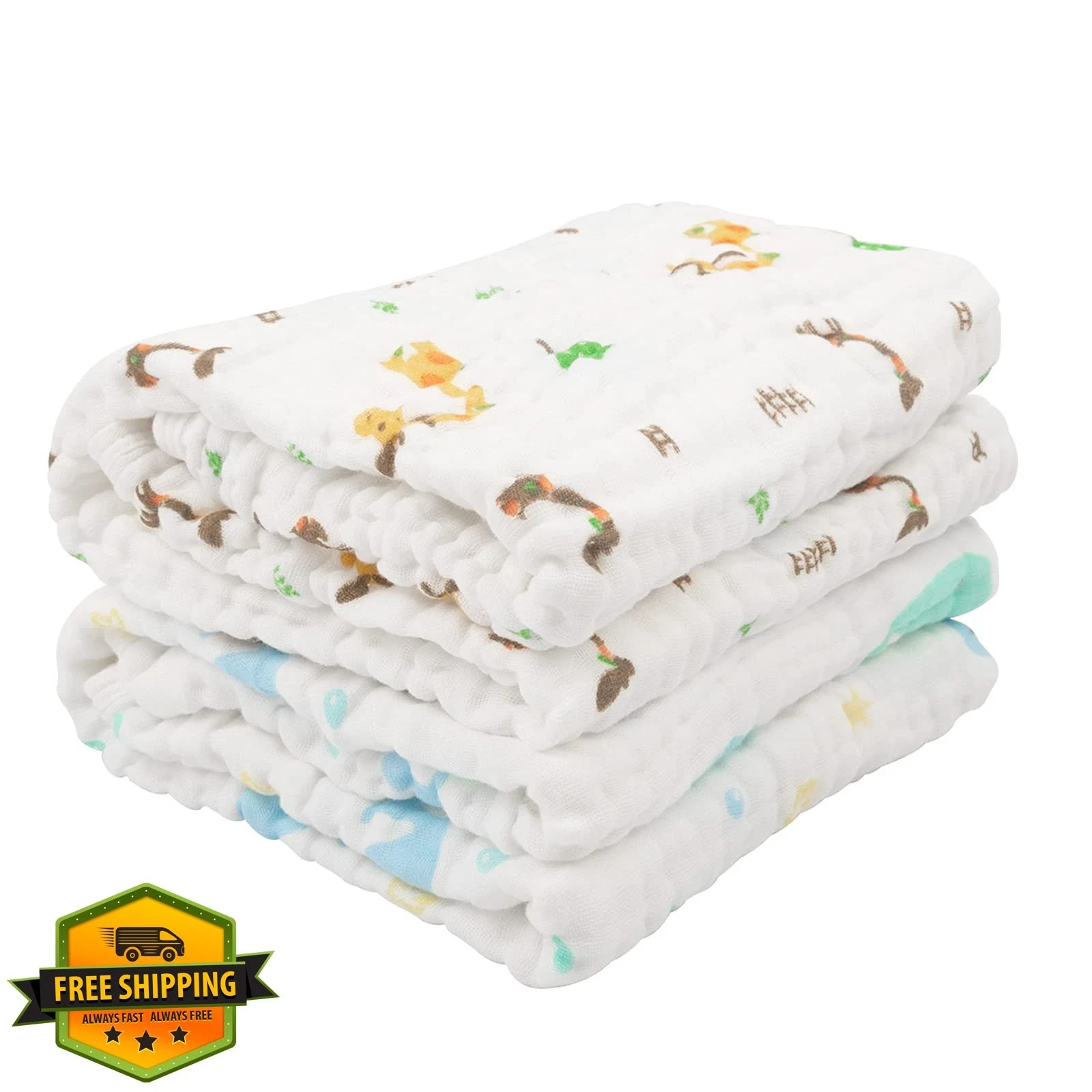 babygoal Hooded Towel 2pk Giraffe Whale