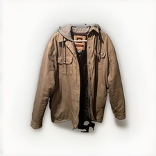 Dickies Men's Jacket Canvas Hooded Duck Quilted Lining Size Large