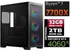 AMD Ryzen 7 7700X, NVIDIA RTX 4060 Ti, 32GB DDR5, 2TB NVMe SSD, W11 Gaming PC