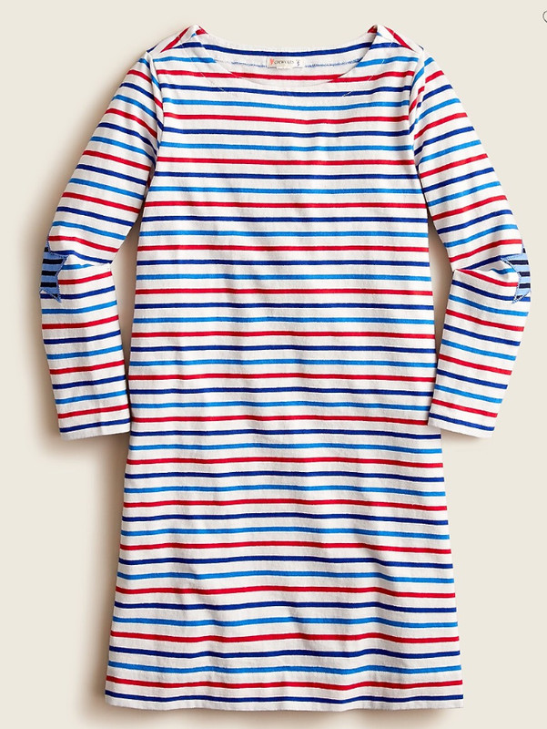 NWT J Crew/CrewCuts T-shirt Dress - Star Elbow Patches - Size L (10/11)