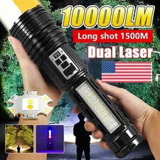 High Power Flashlight Super Big Rechargeable LED Searchlight Long Range Torch US