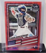 CADEN BORCHERDING 2026 Panini Stars & Stripes Prizm RED DISCO /199