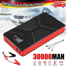 30000mah Auto Starthilfe Jump Starter Pack Booster Power Bank USB Ladegerät 12V