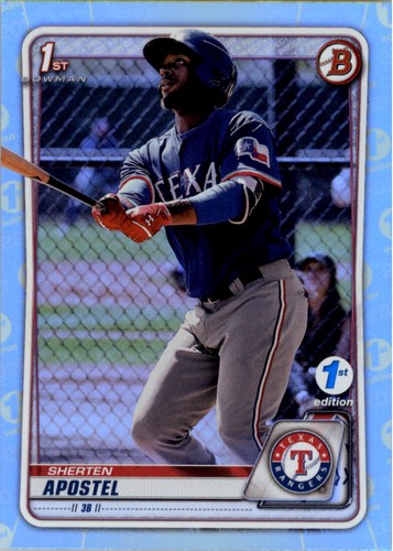 Sherten Apostel [Sky Blue Foil] #BFE-46 2020 Bowman 1st Edition card