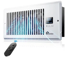 Pomeney Register Booster Fan, 4"x10" 140CFM w/Remote, Smart Vent Fan w/10-Speeds