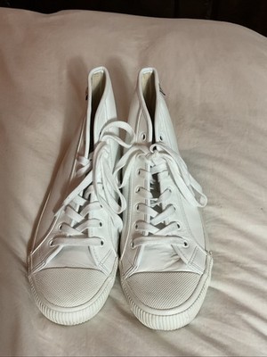 Scotland Lyle And Scott White Leather Sneakers Shoes UK 8 USA Men s 9