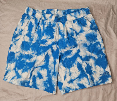 The North Face Class V Pull On Mens Size Small Blue Tie Dye Print Sweat Wicking