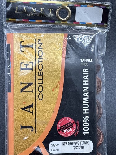 Janet Collection 100% Human Hair New Deep WVG 8” Curly F2/27S/350 NEW - Picture 2 of 6