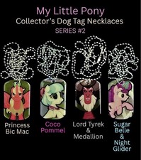 My Little Pony Series 2 FIM Dog Tag Necklace Lot 24, 18, 27, 25 2015 NEW