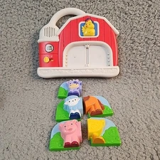 2007 LeapFrog Fridge Farm Barn Toy With 5 Pieces Of Animals-Tested Works