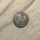 1838 Seated Liberty Half Dime - No Drapery - Large Star - Fine Details 905-42