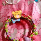 4pc Mixed Lot Beaded Stretch Bracelets Multicolor Kids Heart & Butterfly Charms — photo 5