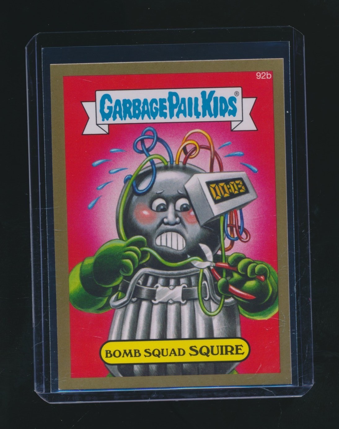 2014 Topps Garbage Pail Kids Series 2 Silver #92b Bomb Squad Squire front