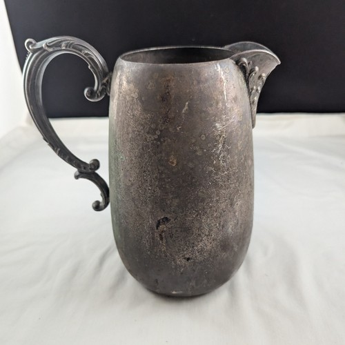 Vintage Wm Rodgers versilberter Wasser-/Getränkekrug 8" hoch schwere Patina - Bild 4 von 10