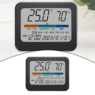 Digital Temperature Humidity Gauge for Indoor Use with Large Screen Display