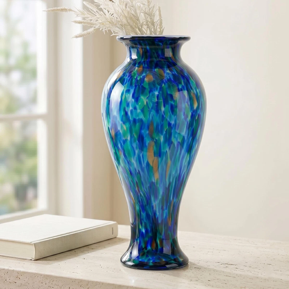 Blue Floor Vase Glass Vases for sale | eBay