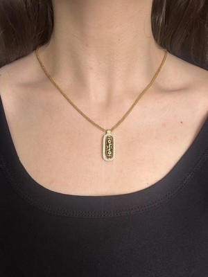 Kette mit Anhänger Tibetischer drehbarer 6/9 Augen Dzi-Anhänger