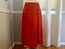 Maeve Dual Split Button Front Midi Skirt Size 8 By Anthropologie