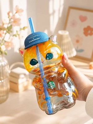 Starbucks x Mofusand Singapore New Release Pre-order Orange Cat Glass Cup Gift