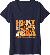 In My MS Warrior Era Multiple Sclerosis Awareness Ladies' V-Neck Tshirt