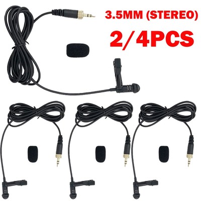 2/4Pcs Lapel Lavalier Microphone For Sennheiser EW100 SK100 G1 G2 G3 MKE2 EW500