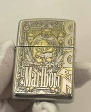 Zippo 5 Sides Marlboro Skull & Heart Mixed Lighter In A New Box