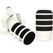 Rode PodMic Cardioid Dynamic Broadcast Microphone with Pop Filter - White