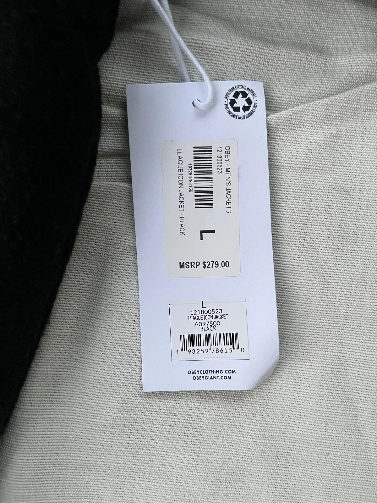 OBEY Shepard Fairey AUTHENTIC 2024 PREMIUM LEAGUE ICON VARSITY BOMBER JACKET NWT - product detail image 9