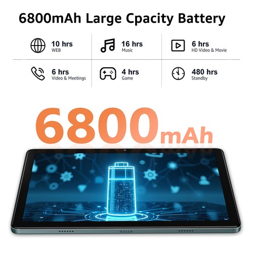 Android 14 Tablet 10.1 Inch, 8GB RAM 128GB ROM 512GB Expand WiFi Tablets PC, ... - Picture 7 of 9