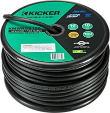 KICKER 46KMWRGB150 MARINE AUDIO SPEAKER WIRE 16AWG / RGB WIRE 18AWG 150FT SPOOL