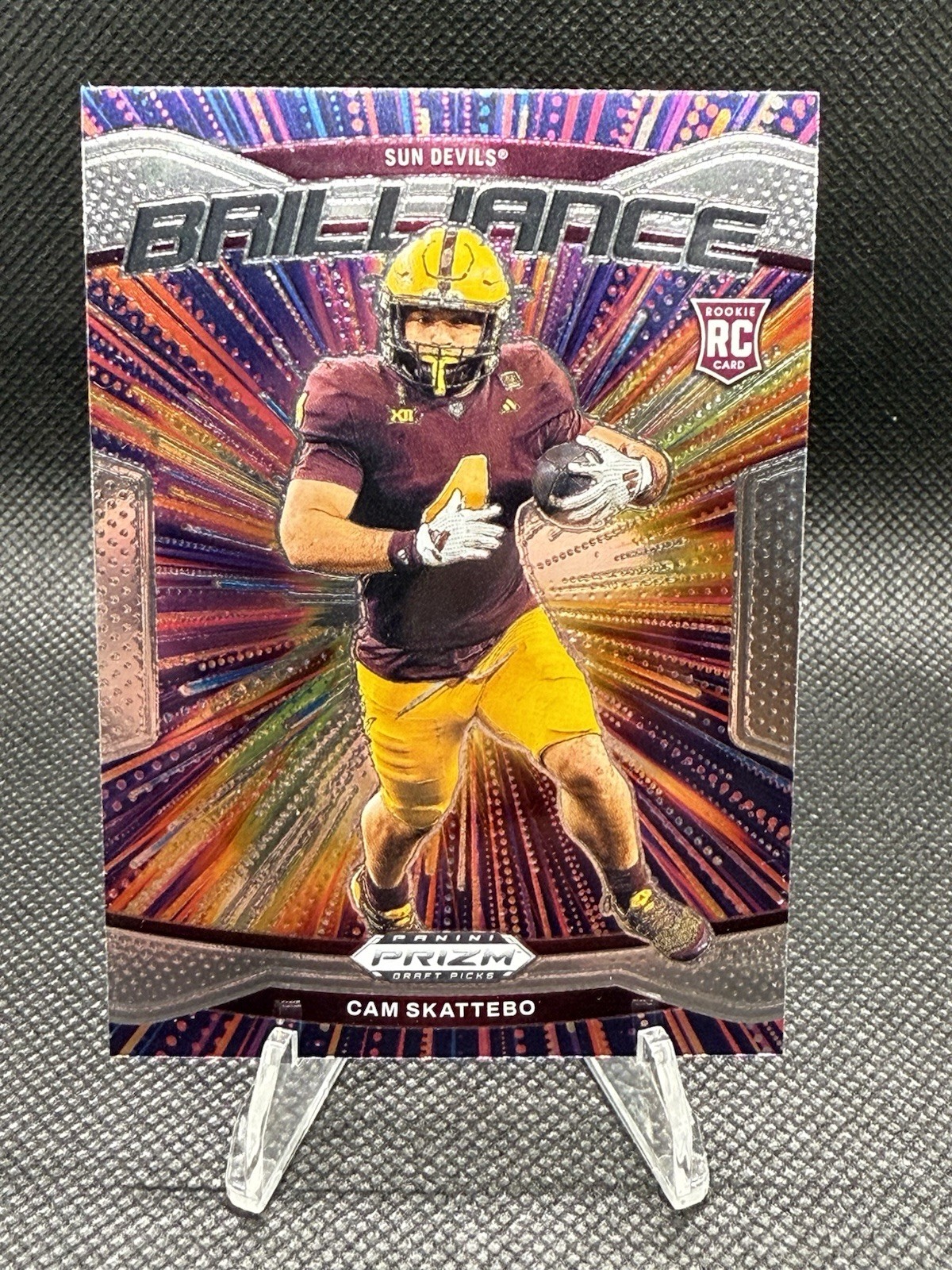 2025 Panini Prizm Draft Picks Cam Skattebo RC Rookie Brilliance Insert ASU