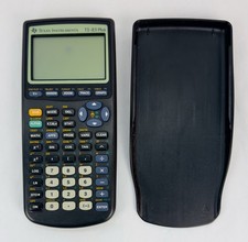 Texas Instruments TI-83 Plus Graphing Calculator With Cover Black TESTED WORKS