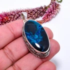 Shattuckite - Arizona Fine Art 925 Sterling Silver Pendant 1.87" P10367114221