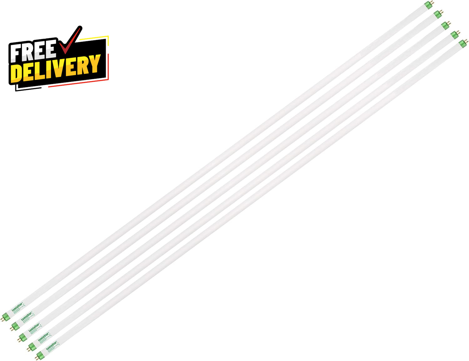 4ft T5 HO 54W 6500K Fluorescent Grow Light Bulbs Pack of 5